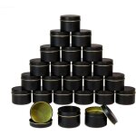 Bo�tes � bougies noires de 113 g (4 oz) pour la fabrication de bougies lot de 24 contenants pots � bougies ...