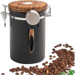 Bote  caf 18 l boite a cafe hermetique bote  grains de caf en acier inoxydable stockage des grains ...