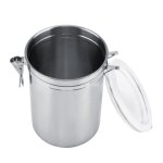 Bo�te � caf� herm�tique - vgeby - 1800ml - acier inoxydable - r�sistant � la rouille - cylindrique - ...