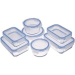 Boites de conservation - basics - hs0301 - lot de 7 r�cipients en verre - herm�tiques - r�sistants au ...