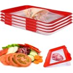 Bo�tes de conservation sous vide - woopso - lot de 4 - empilables - couvercle �lastique