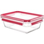 Boite de conservation - tefal - rectangulaire - masterseal fresh - en verre - 850ml