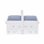 Bo�te � couture - prym - bois - laqu�e blanche - amovible - 19x36x23 cm