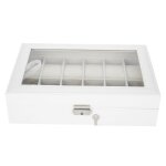 Bo�te daffichage de support de montre de bijoux en cuir dunit� centrale �tui support bo�te - cadeau pour ...
