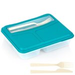 Bo�te � d�jeuner avec compartiments - excellent houseware - 13l - 3 compartiments - sans bpa - compatible ...