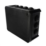 Bote de drivation tanche en saillie avec presse - toupes couvercle  visser 190x150x75mm ip66 noire ...