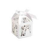 Bo�tes � drag�es - lot de 100 - blanc - d�coration mariage