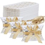 Botes  drages - aqsacokiya - lot de 50 - papier - blanc - gold print - romantique