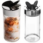 Bote  pices - 100 ml - verre transparent - distributeur pratique - design contemporain