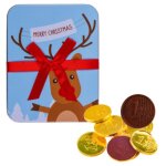 Boite  trennes renne garnie de 15 dlicieuses pices en chocolat de nol a offrir  nol ou en fin ...