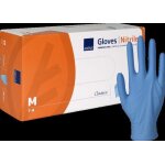Boite de gants nitrile non poudrs jetables bleus taille m boite de 100 pices
