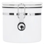 Bote hermtique en acier inoxydable pour caf farine sucre pot de rangement avec valve (s)