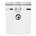 Bote hermtique en acier inoxydable pour caf farine sucre pot de rangement avec valve (m)