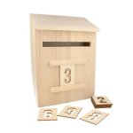 Bote aux lettres en bois 28 cm  dcorer