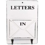 Bote aux lettres en bois avec crochets pour cls porte - cls mural rtro organisateur de porte - courrier ...