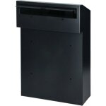 Miratic bo�te aux lettres encastrable 2 portes acier galvanis� noir - format c4 295x400x120 mm