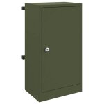 Bo�te aux lettres moderne - vidaxl - vert olive - acier alli� - 30x20x55 cm - imperm�able - serrure s�curis�e ...