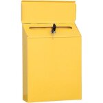 Bo�te aux lettres murale avec 2 cl�s pour l?ext�rieur (jaune)