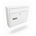 Bo�te aux lettres relaxdays avec plaque nominative h x l x p : 31 x 36 x 10 cm r�sistante aux intemp�ries ...