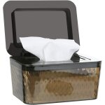 Bo�te de lingettes humides grande capacit� en plastique avec couvercle anti - poussi�re.