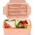 Bote  lunch bento 1400 ml contenant  3 compartiments bote  sandwich sans bpa pour adultes et enfants ...