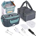 Bo�te � lunch chauffante 60w bo�te � repas16l lunch box chauffante �lectrique avec cuill�re et deux compartime ...