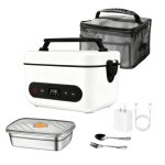 Bote  lunch lectrique sans fil 12000 mah rechargeable et auto - chauffante 1. 2 l chauffe - plats ...