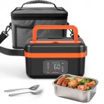 Boîte à lunch électrique sans fil 16 000 mah rechargeable et auto - chauffante 1 l chauffe - plats portable ... Boîte à lunch électrique sans fil 16 000 mah rechargeable et auto - chauffante 1 l chauffe - plats portable ...