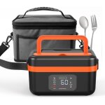 Bote  lunch lectrique sans fil rechargeable et auto - chauffante minuterie intelligente noire et orange ...