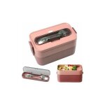 Bote  lunch isotherme 1600 ml bote  lunch avec couverts bote  bento tanche avec 2 compartiments ...