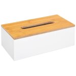Boite � mouchoirs - moderne - 25 cm - mdf - blanc - salon