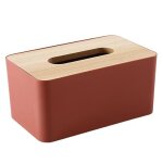 Bote  mouchoirs en bois design - porte - mouchoirs dtachable pour salle de bain ou bureau.