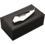 Bo�te � mouchoirs rectangulaire en cuir pour la maison le bureau la voiture d�coration automobile (marron) ...