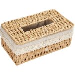 Bote  mouchoirs tisse en rotin support pour mouchoirs en osier pour voiture salle de bain comptoir ...