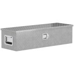 Bote  outils pour remorque - homcom - poignes larges antidrapantes - verrouillable - en aluminium ...