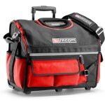Bote  outils - textile - rouge - mobile avec roulettes - grande capacit - durable