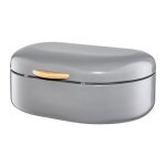 Bote  pain - ambition - olivier - acier - poigne en bois - gris 35 cm