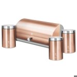 Bo�te � pain - berlingerhaus - bh - 6730 - acier inoxydable - or rose m�tallique - 3 r�cipients inclus ...