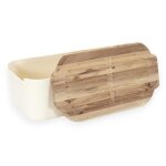 Boîte à pain blanche avec couvercle planche en bois - huche à pain moderne - panière - longue conservation ... Boîte à pain blanche avec couvercle planche en bois - huche à pain moderne - panière - longue conservation ...