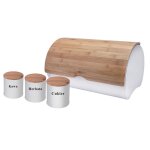 Bote  pain - chlebak - 2705 - acier inoxydable - bois clair - design moderne