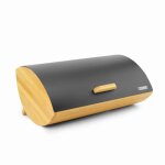 Bo�te � pain - francesco - pch - 3b - ovale - bois de bambou - couleur noire