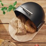 Boite  pain - homla - 200089 - design moderne - plastique et bambou - 37x26x22 cm