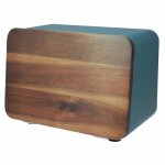 Bote  pain - husla - 73939 - acier inoxydable - couverture en bois dacacia - design moderne