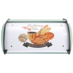 Boîte à pain et pâtisserie en métal pour rangement de cuisine style rétro grande capacité Boîte à pain et pâtisserie en métal pour rangement de cuisine style rétro grande capacité