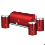 Bote  pain et set de rcipients alimentaires - berlingerhaus - bh - 6729 - acier inoxydable - 4 pices ...