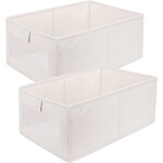 Boite rangement lot de 2 botes de rangement wardrobe - pour armoire vtements livres cosmtiques jouets ...