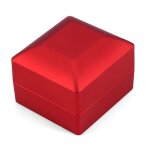Bo�te de rangement pour bagues �clair�es par led pr�sentoir � bijoux cadeau rouge � la mode - salalis ...