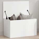 Bo�te de rangement blanc 60x35x35 cm bois d ing�nierie