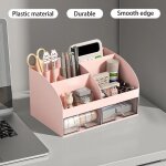 Boîte de rangement pour bureau à domicile 6 compartiments 2 tiroirs de proximité bureau décoratif trousse ... Boîte de rangement pour bureau à domicile 6 compartiments 2 tiroirs de proximité bureau décoratif trousse ...