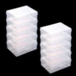 Bote rangement cartes - 10 pices plastique transparent - cartes  jouer bijoux - transparent tiquette ...